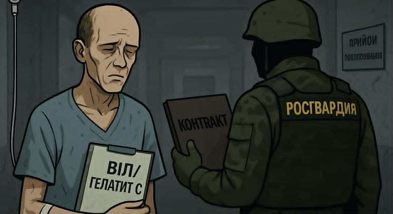 Росіяни відправляють людей з ВІЛ, гепатитом С та іншими важкими діагнозами на війну