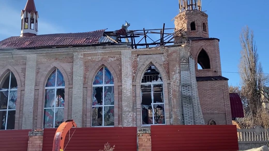 У Бахмуті російськими обстрілами зруйнований католицький храм