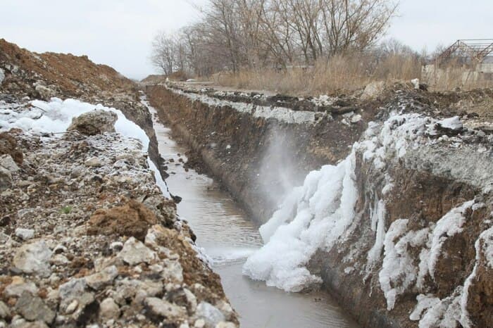 без води, аварія