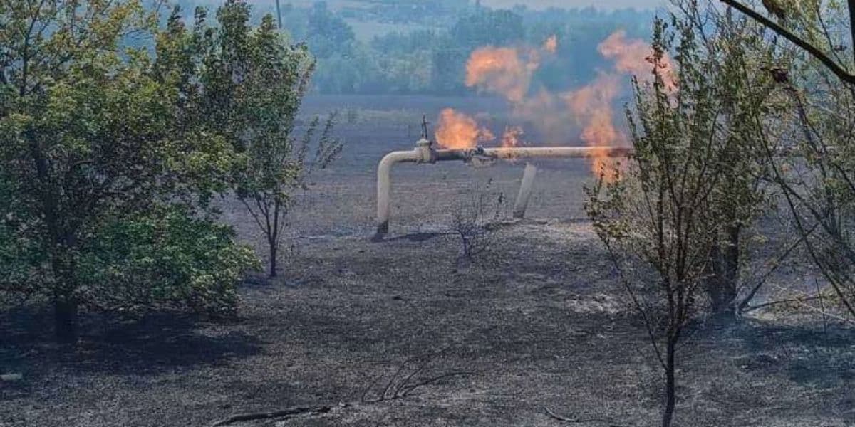 горить газова труба