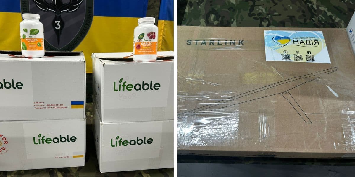 Прикордонникам бригади "Помста" передали комплект Starlink і високоефективні вітамінні комплекси. Фото: 3-й прикордонний загін ім. Героя України полковника Євгенія Пікуса