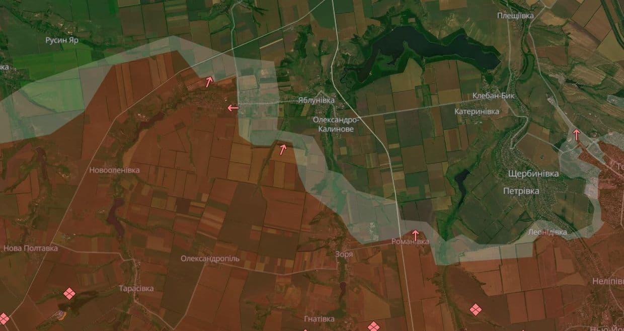 Скриншот з deepstatemap.live