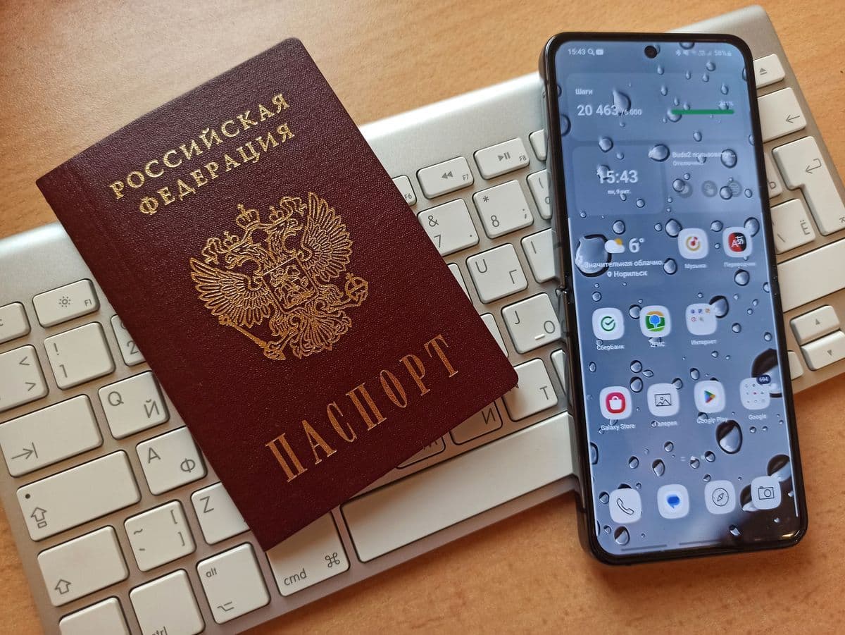 <em>Российский паспорт и смартфон. Фото из открытых источников</em>