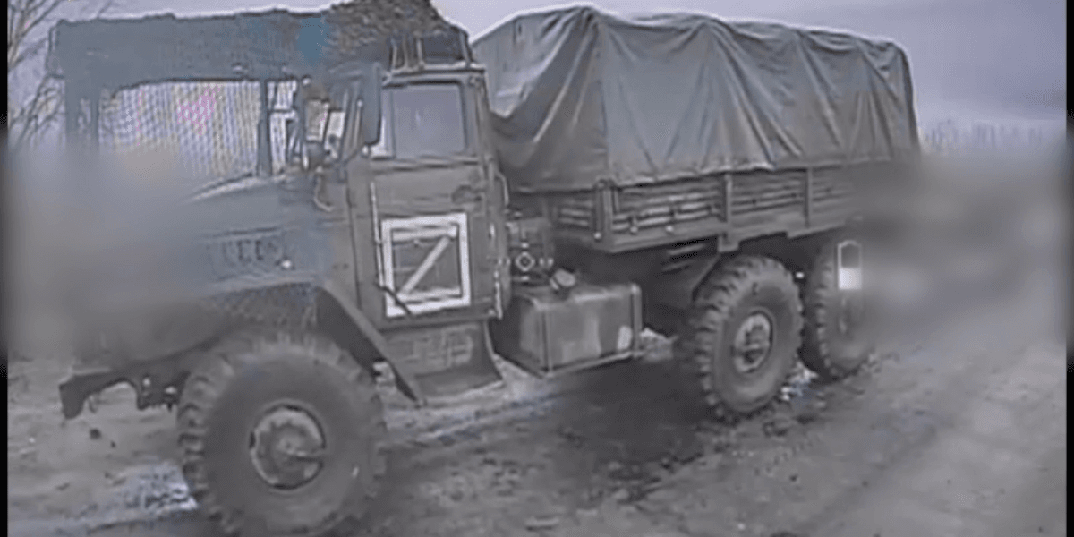 Вантажівка російської окупаційної армії. Фото: ДПСУ