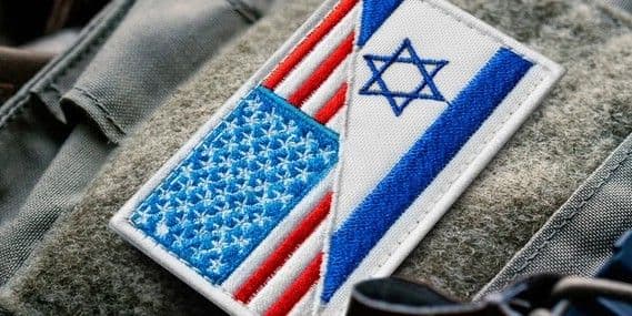 Прапори США/Ізраїлю, шеврон. Фото: Розетка