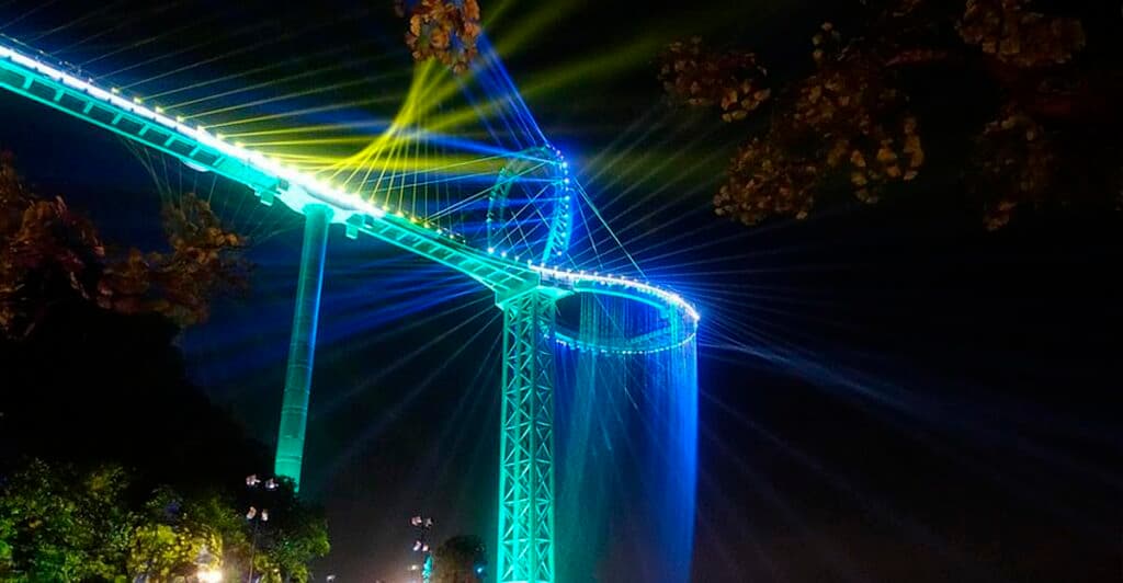 мост стекло ночь