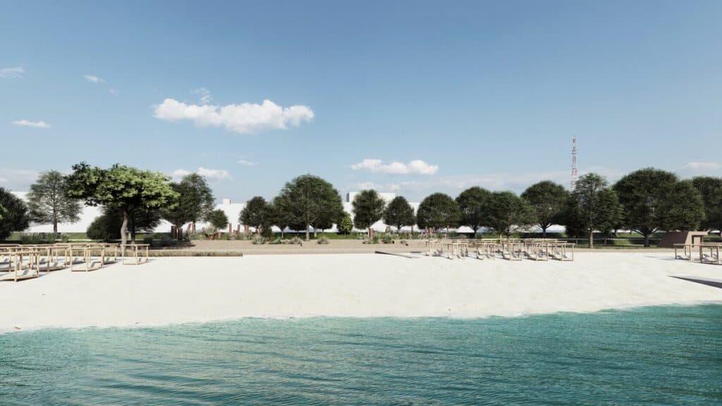 центральный пляж Мариуполя