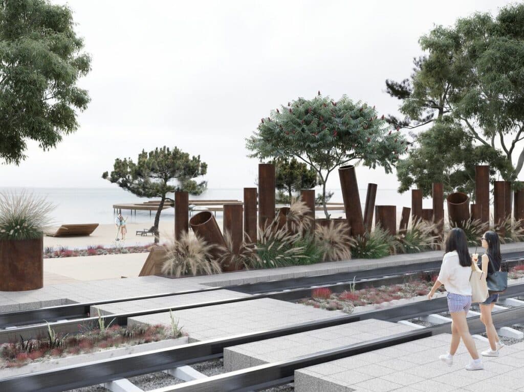 центральный пляж Мариуполя