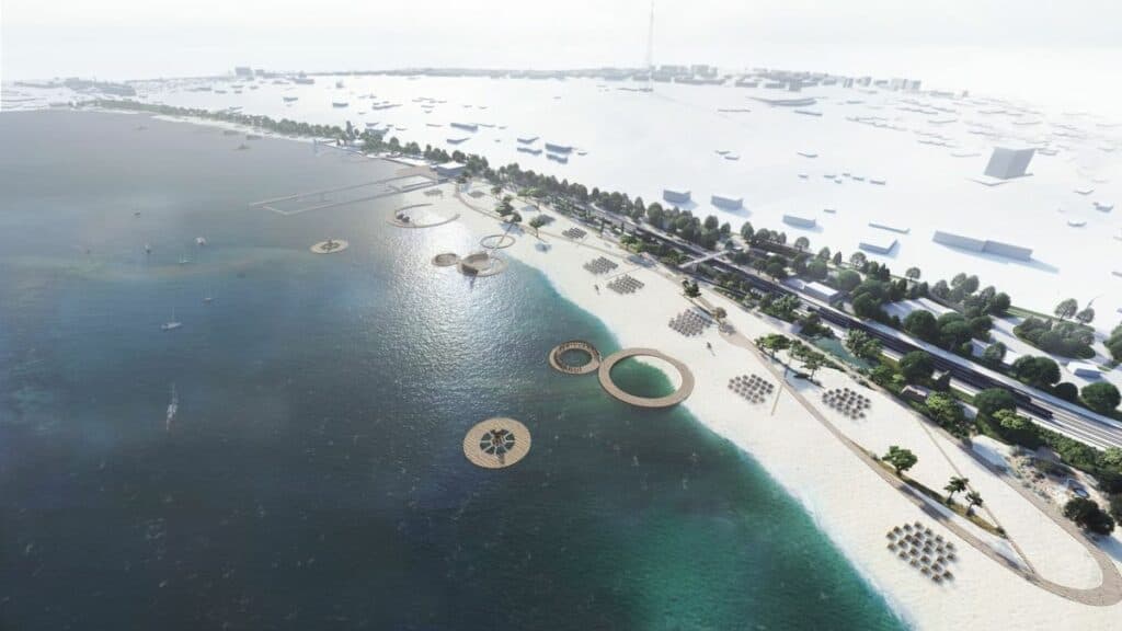 центральный пляж Мариуполя