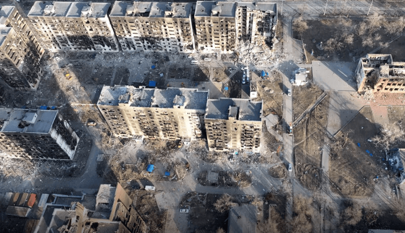 фильтрация в Мариуполе разрушенный город