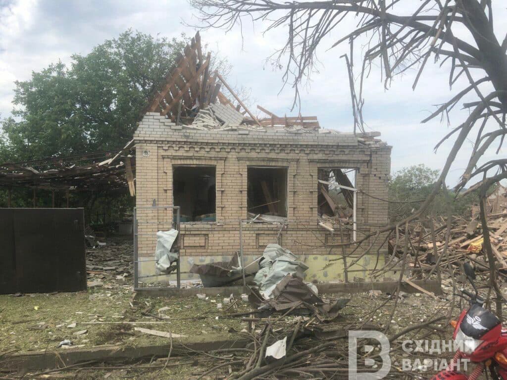 Зруйнований будинок на Донеччині