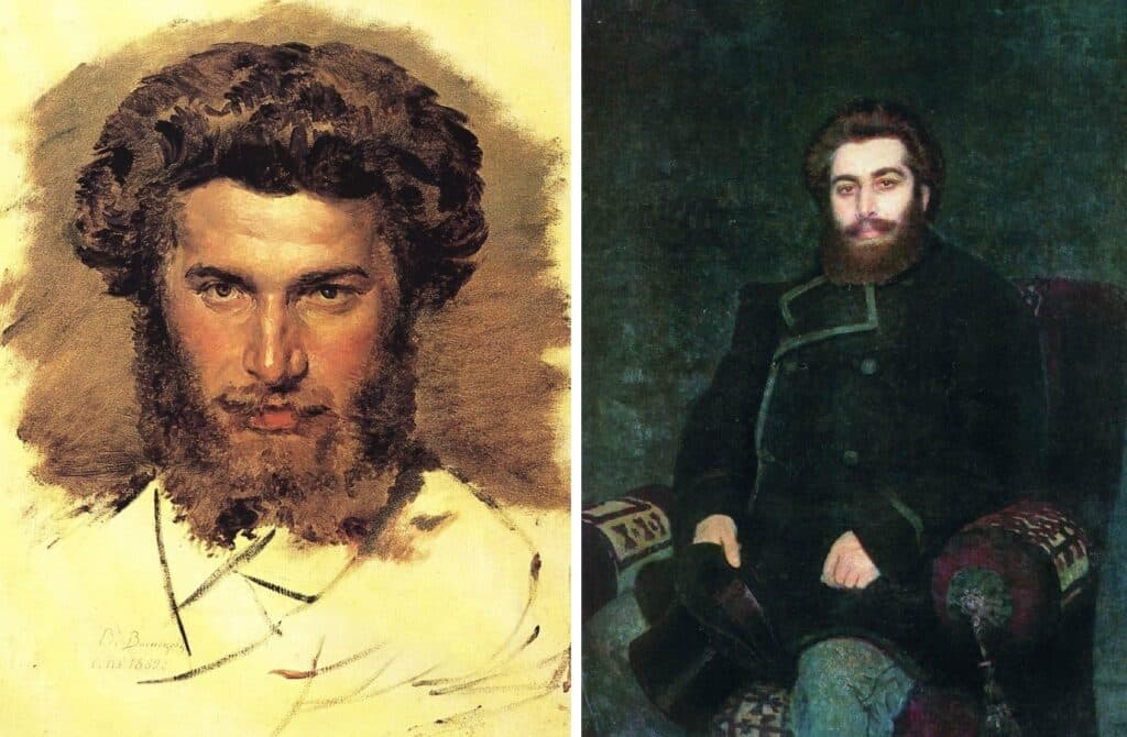 Портрети Архипа Куїнджі авторів Віктора Васнецова та Іллі Рєпіна
