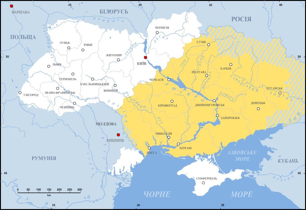 Мапа розташування Дикого поля