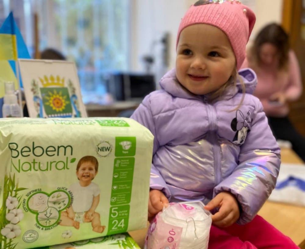 Центр підтримки ВПО Краматорського району у Дніпрі забезпечив 70 немовлят підгузками та засобами гігієнічного догляду