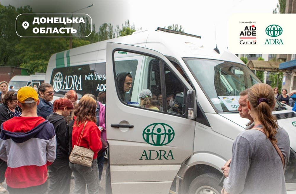 Діє безкоштовна евакуація для мешканців Донецької області від ADRA Ukraine