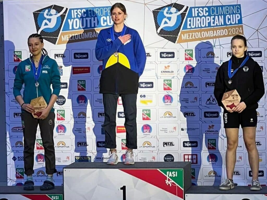 17-річна скелелазка з Донецької області Ксенія Горєлова перемогла на етапі молодіжного Кубку Європи