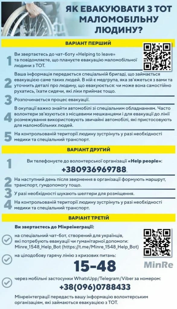 Евакуація з ТОТ маломобільних людей