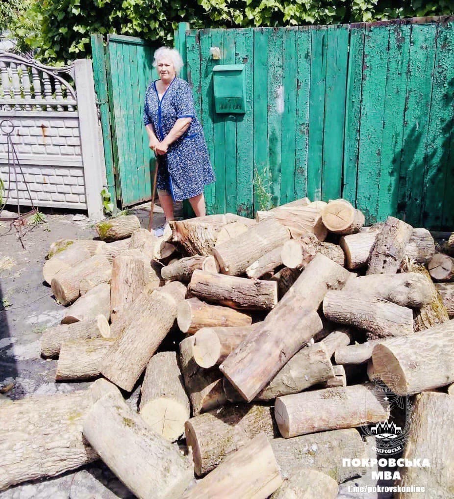 У Покровську соціально-незахищених верств населення отримали безкоштовну деревину для опалення (фото)