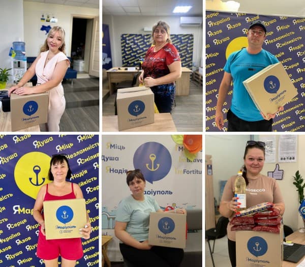 Майже 600 тон продуктових наборів видано через центри "Я — Маріуполь" в цьому році