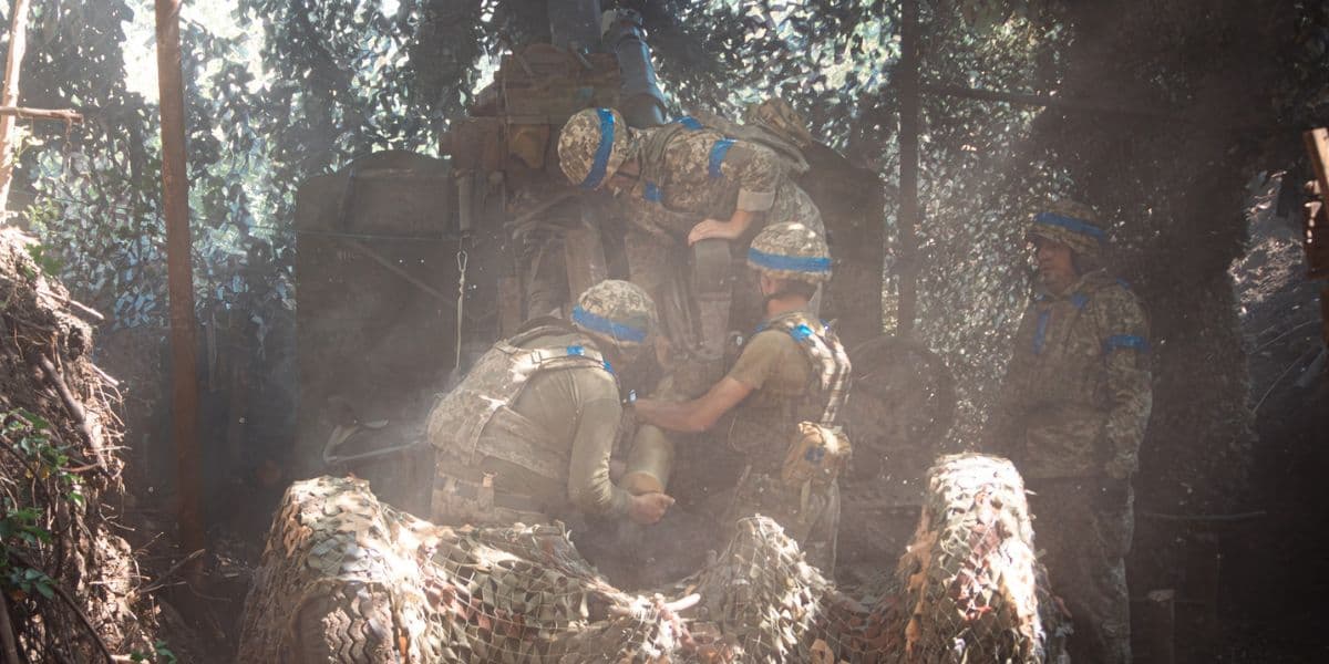 робота артилерії Помсти у Серебрянському лісі 4