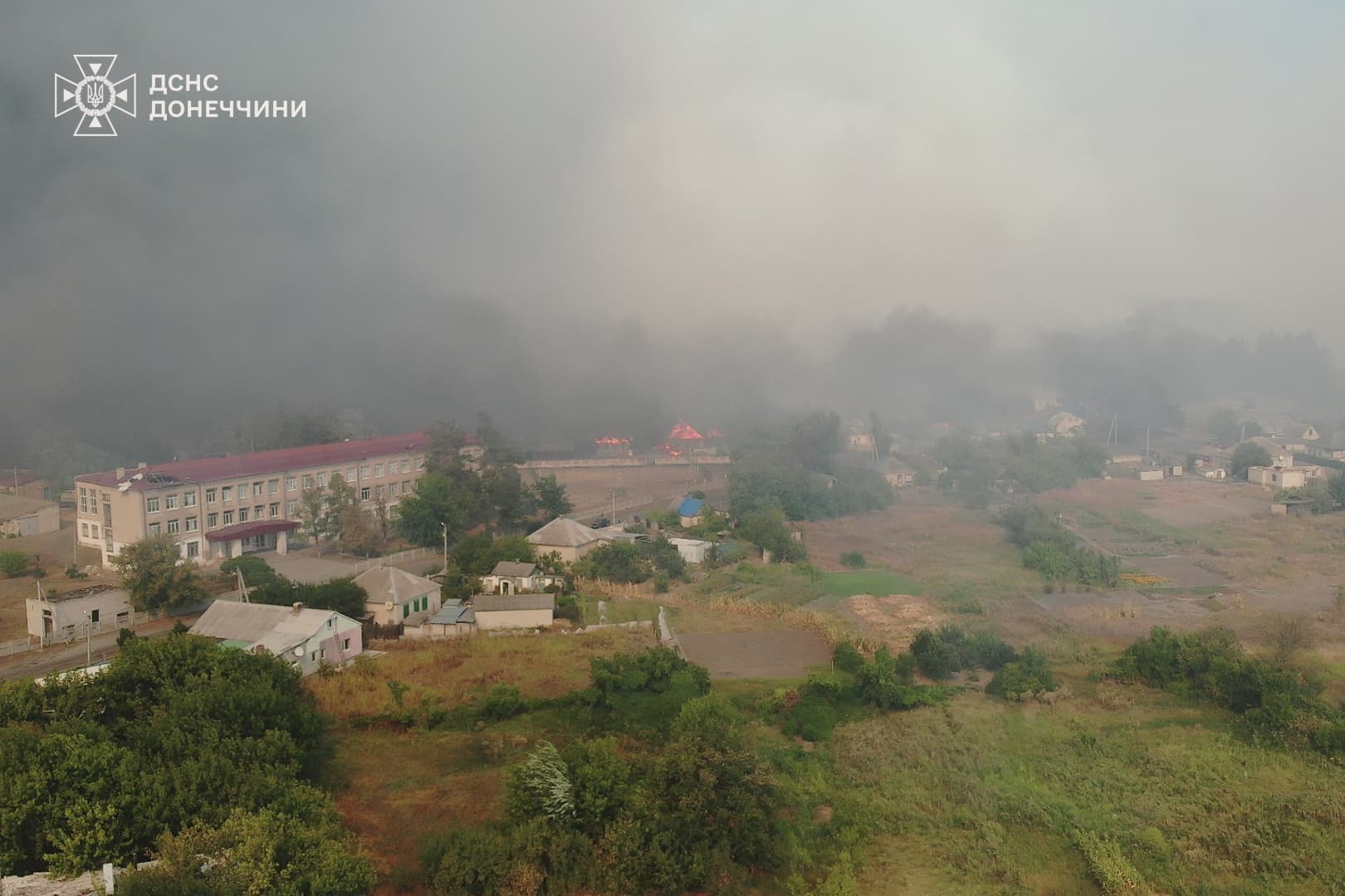 На Донеччині рятувальники другу добу приборкують масштабну лісову пожежу у "Святих Горах" (фото)