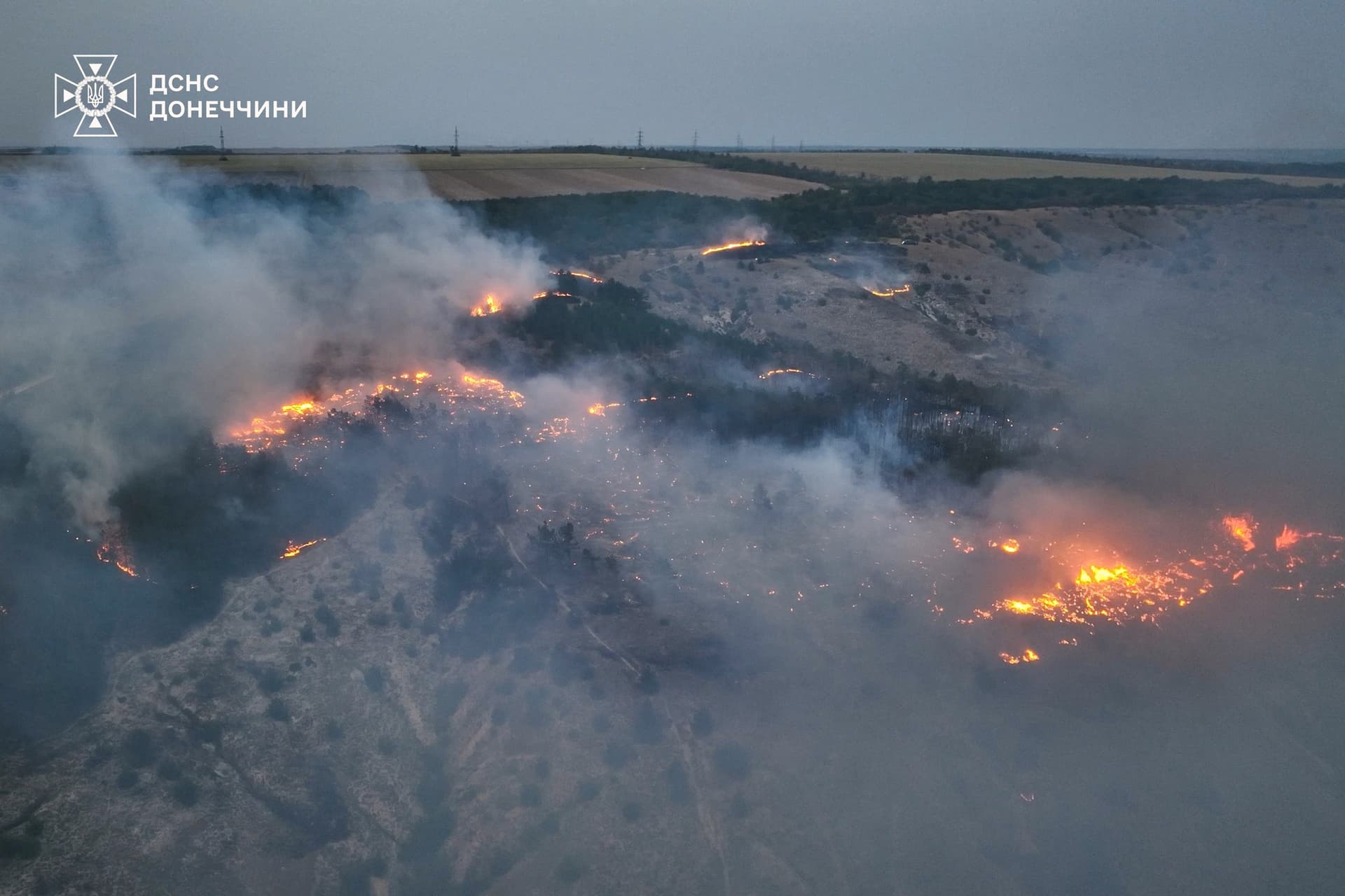 пожежа у регіональному ландшафтному парку Краматорський 2