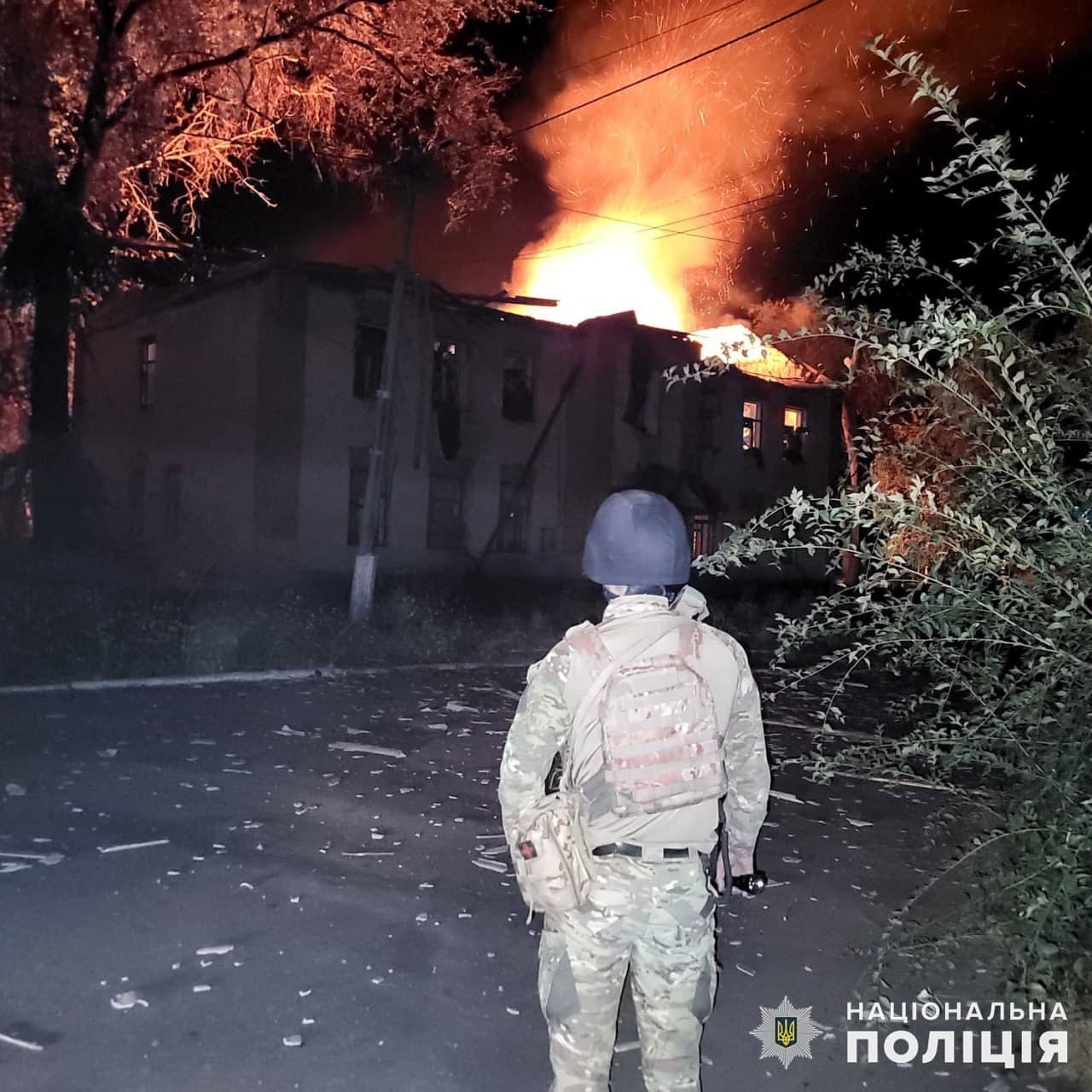 пожежа внаслідок обстрілу