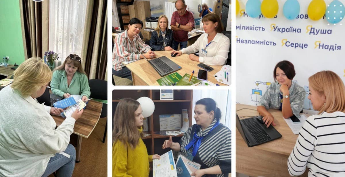 Гуманітарні хаби та центри зайнятості по Україні сприяють працевлаштуванню переселенців з Донеччини