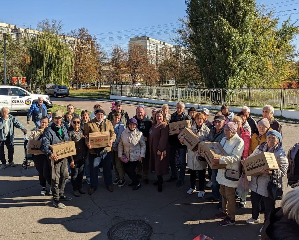 У Броварах переселенці з Луганщини отримали гуманітарну допомогу від GEM та HGBF