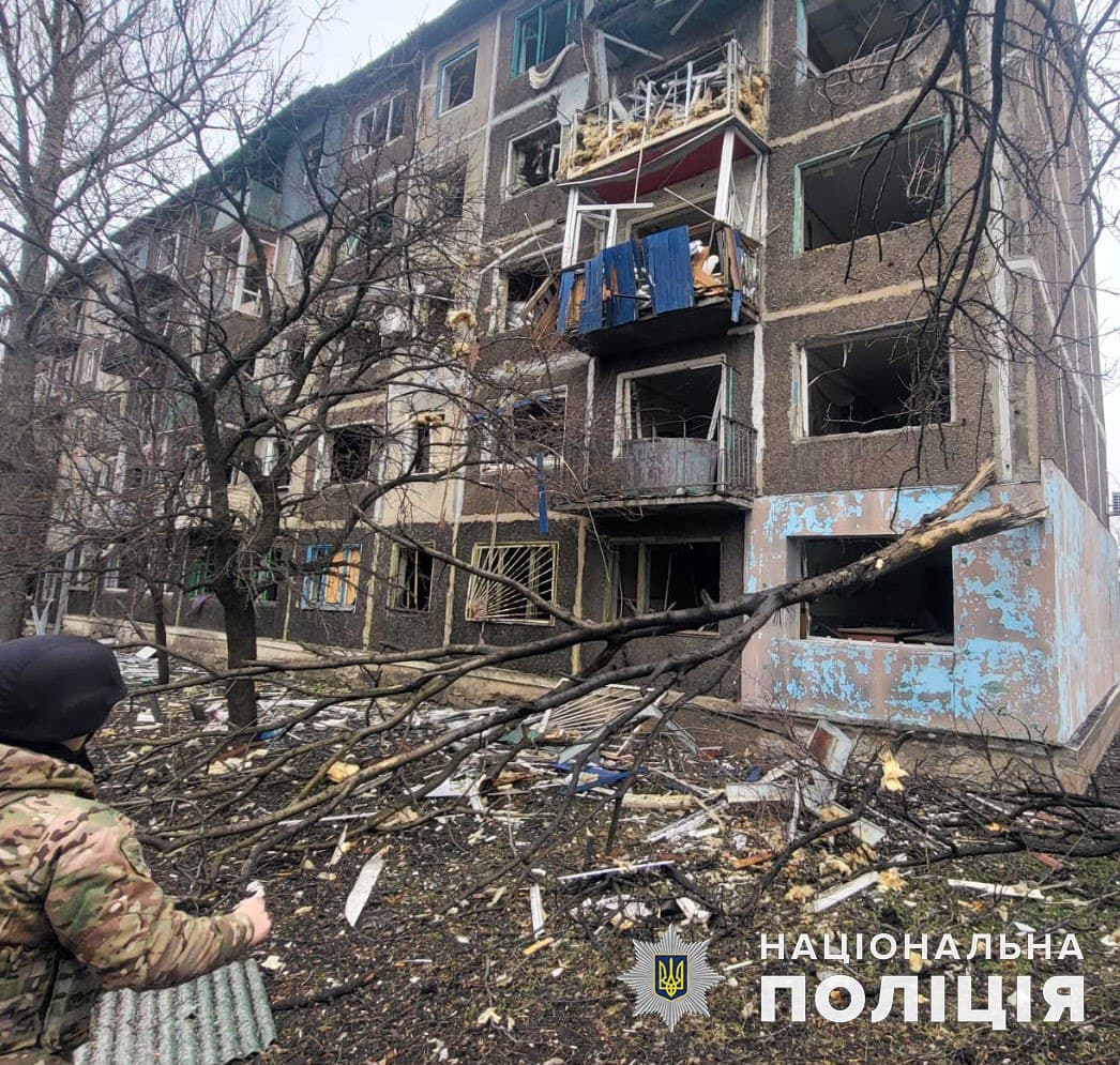 Протягом доби поліція зафіксувала 2645 ворожих ударів по Донеччині