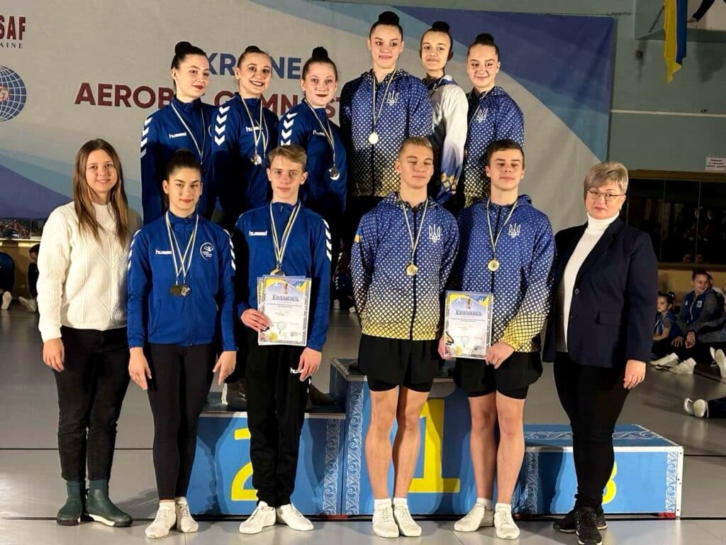 Збірна Донеччини зі спортивної аеробіки відзначилася низкою нагород змагань у Києві