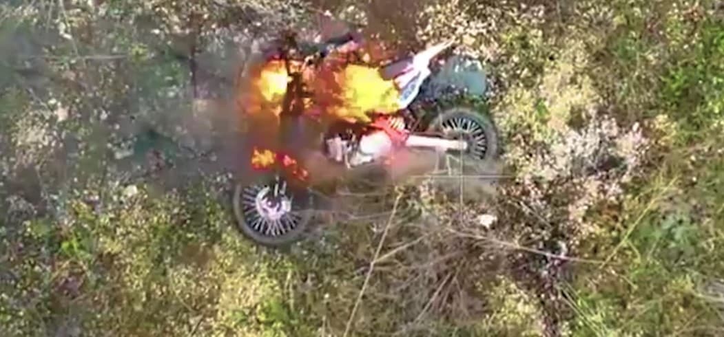 знищений мотоцикл окупантів