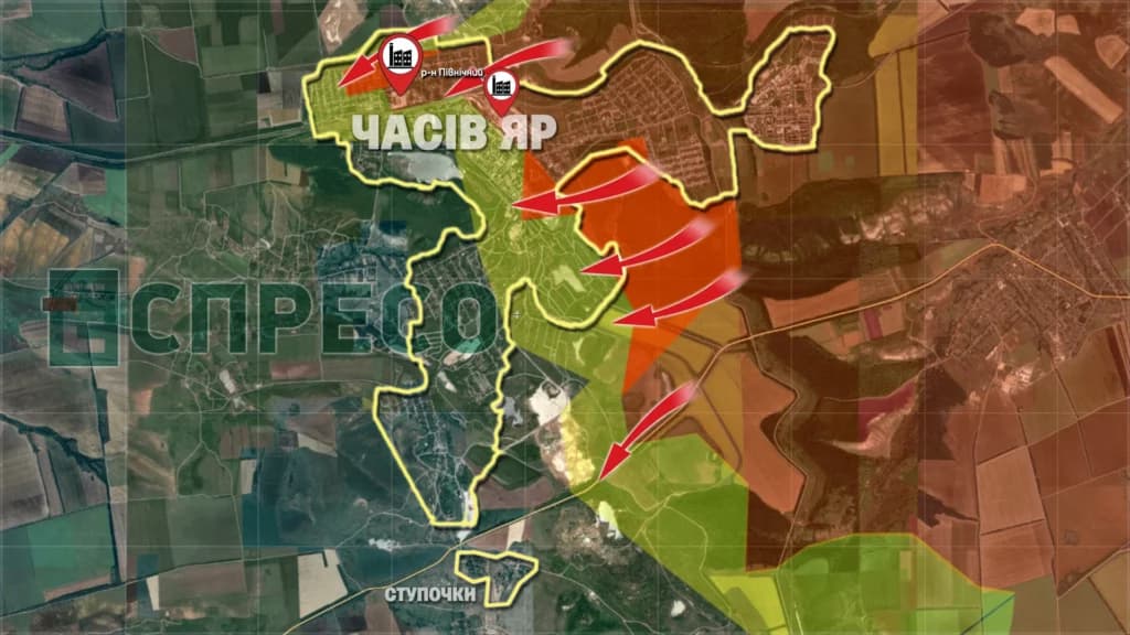 Карта боевых действий во Временном Яру по состоянию на 30 января