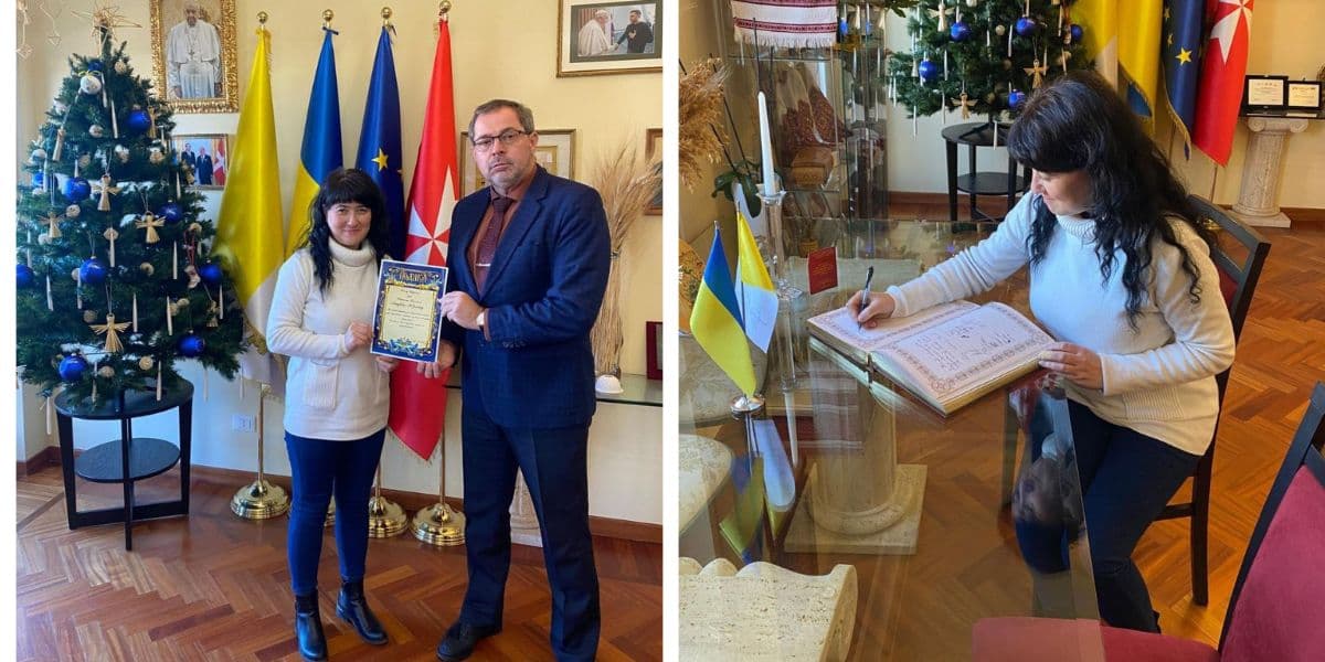 Представниця Маріупольського гарнізону морської піхоти зустрілася з Послом України при Святому Престолі