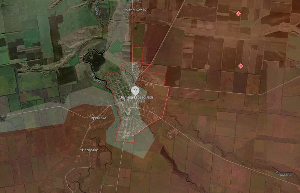 У DeepState описали ситуацію навколо Великої Новосілки на Донеччині