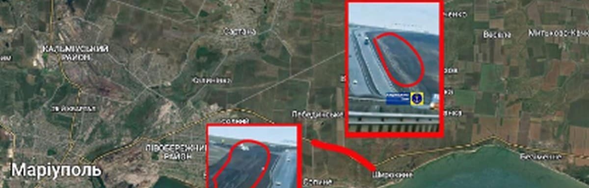 Біля Маріуполя загарбники риють укріплення й укладають кабелі для викрадення електрики із АЕС в Енергодарі