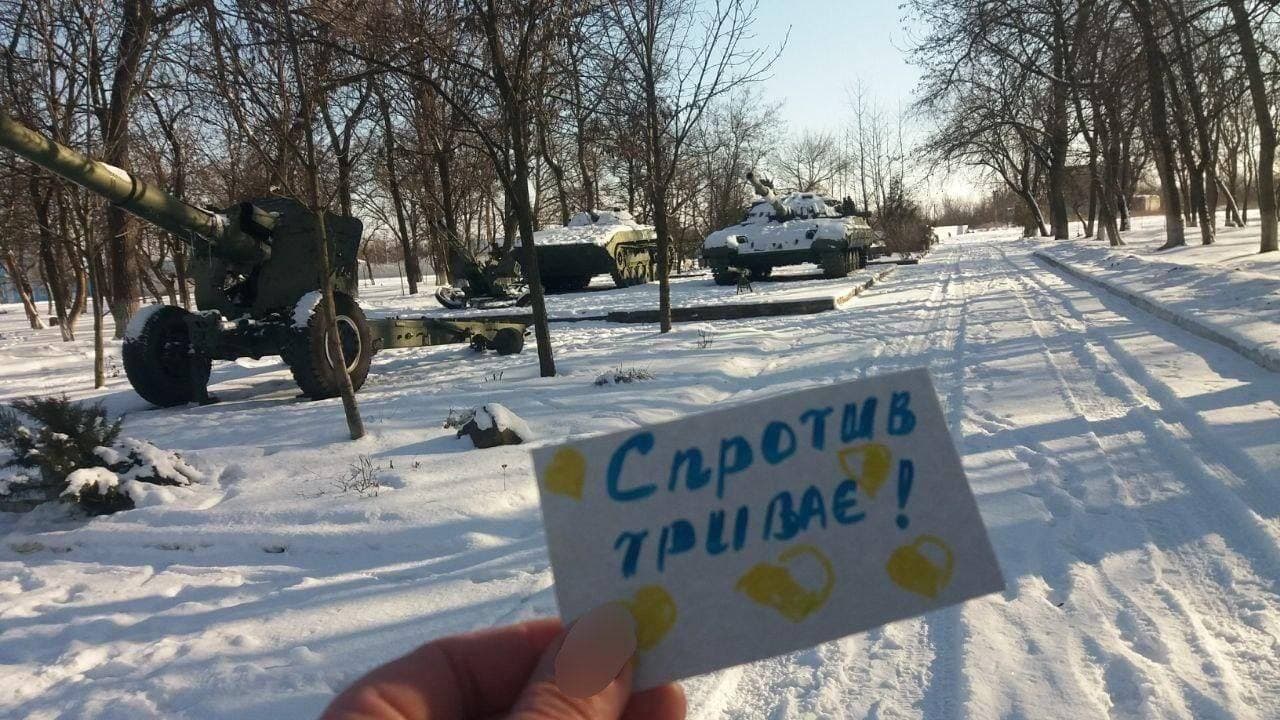На ТОТ активісти Жовтої Стрічки провели акції до 24 лютого