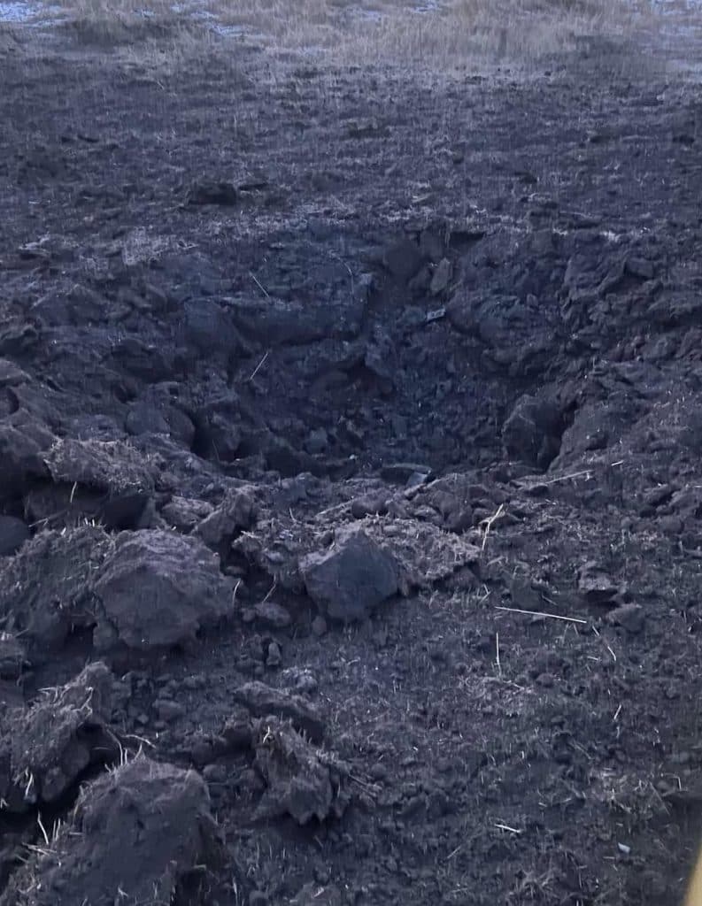 вирва від російського боєприпасу