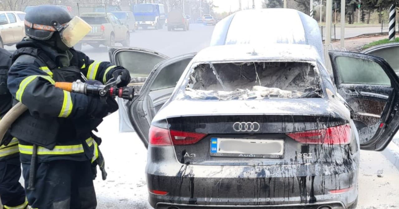 У Краматорську на Донеччині горіла Audi