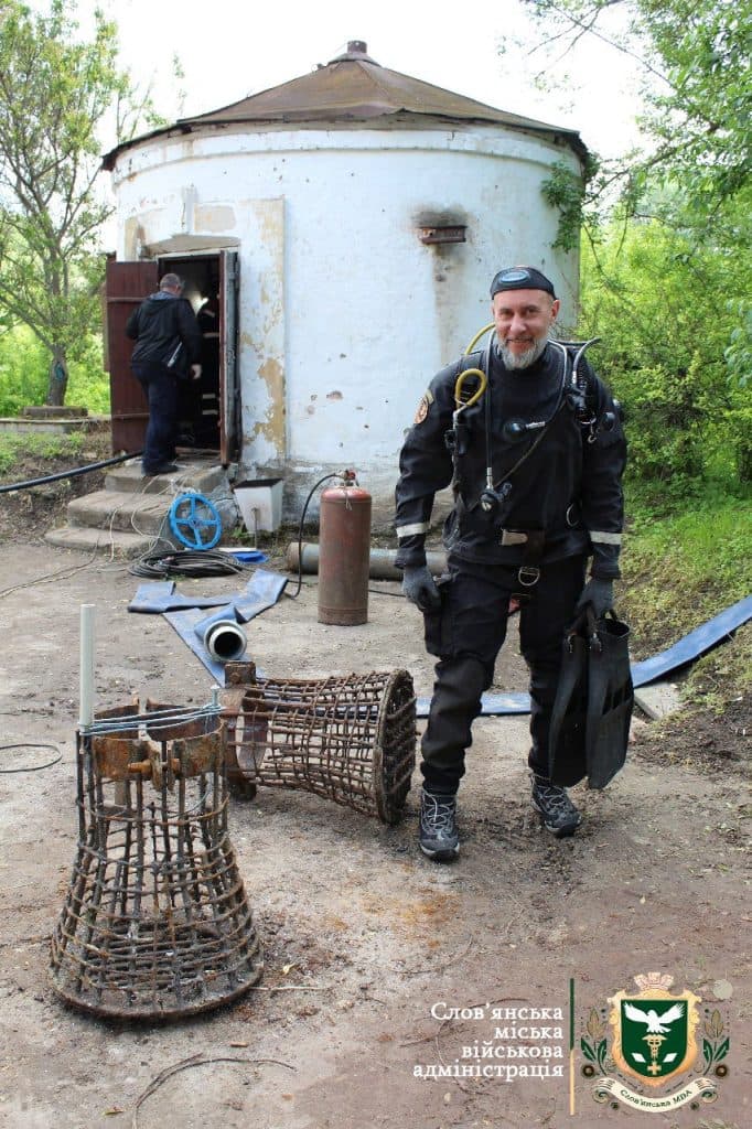 Для ремонту Маяцького водозабору в Слов'янську залучили водолазів із Харкова