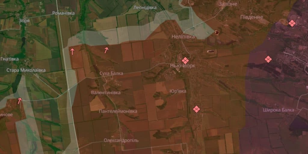 карта боевых действий