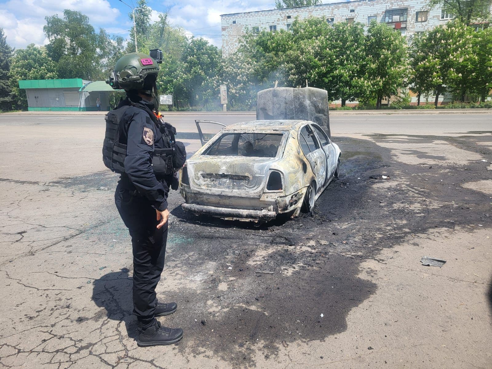 згоріла автівка у костянтинівці