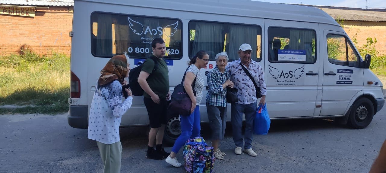 Евакуація з Костянтинівки, 25 липня. Фото: Костянтинівська МВА