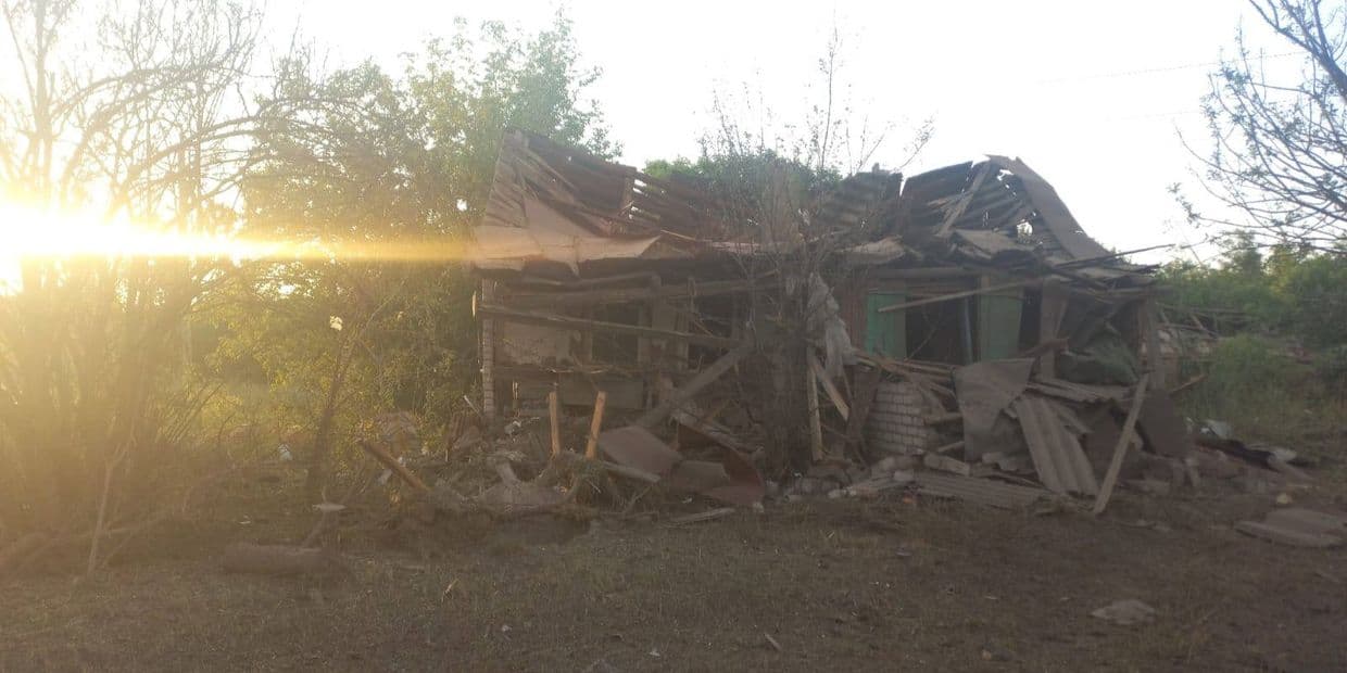 Наслідки обстрілів Донеччини 12 липня. Фото: Facebook/Вадим Філашкін