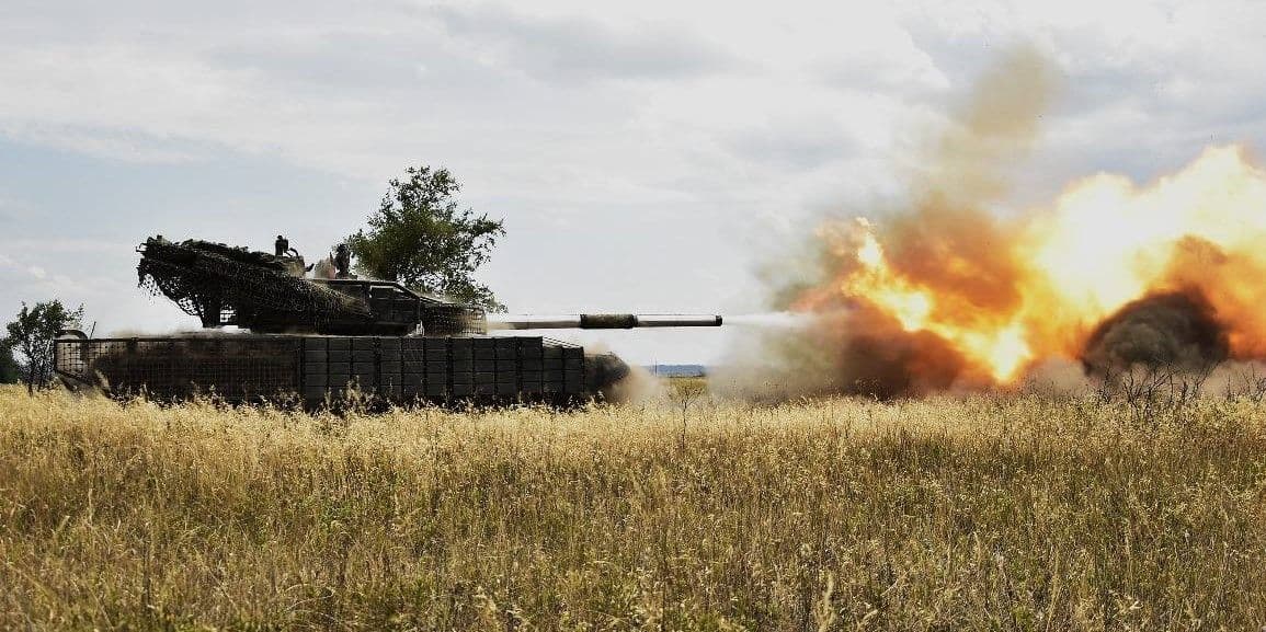 Стріляє танк ЗСУ. Фото: комунікаційний підрозділ оперативного командування "Південь"