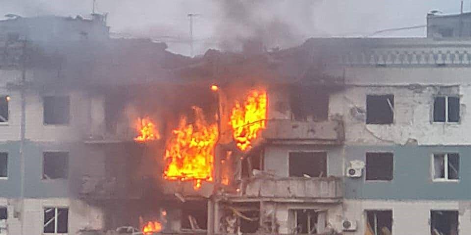 Наслідки російських обстрілів. Фото: Facebook/Вадим Філашкін