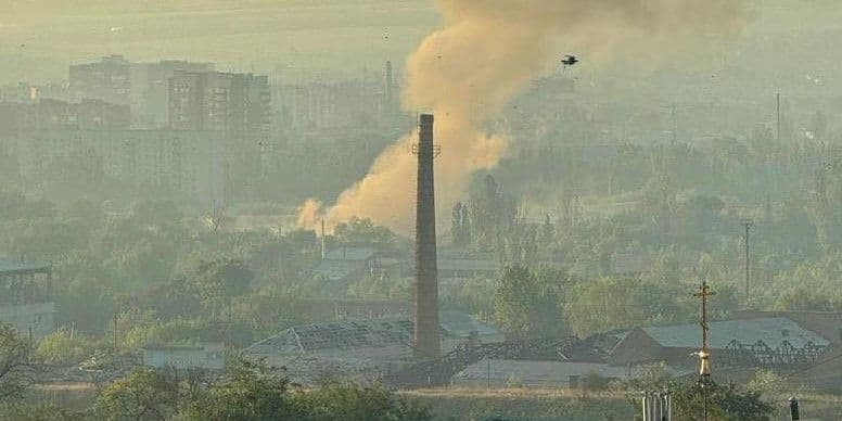 Удар по Слов'янську. Фото: Facebook/Вадим Лях
