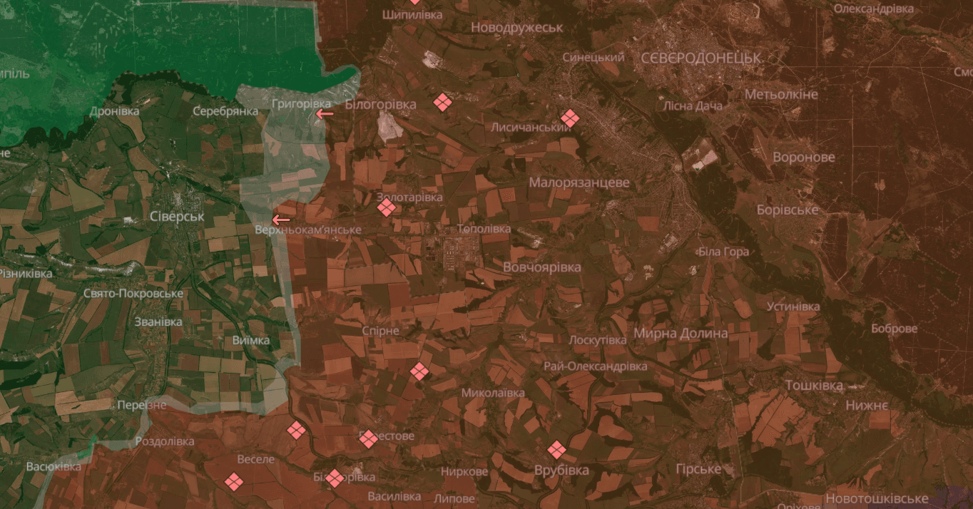 Верхньокам'янське, deepstatemap.live