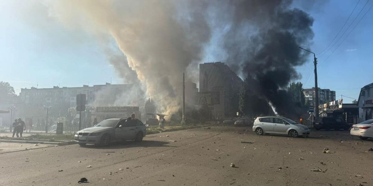 Наслідки "прильоту" по Добропіллю 16 липня. Фото: Telegram/Вадим Філашкін