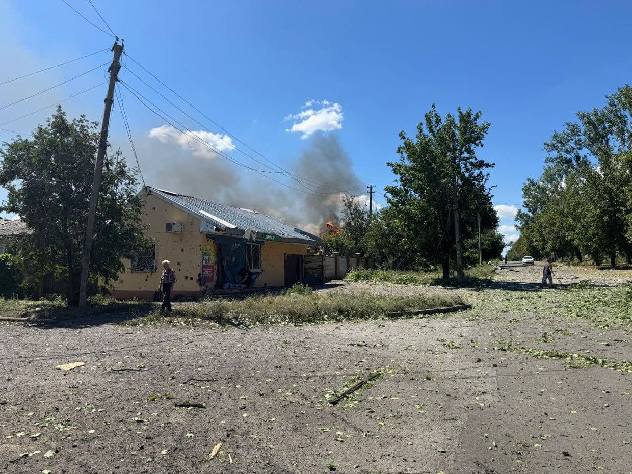 Наслідки обстрілів Донеччини. Фото: Facebook/Вадим Філашкін